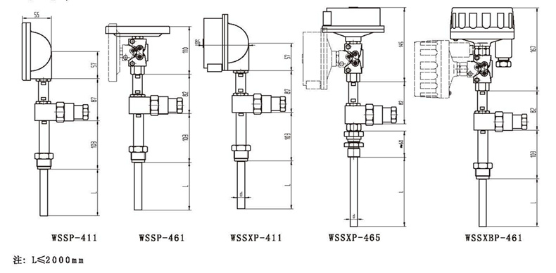 WSSX工業雙金屬溫度計（一體化型螺紋式）_http://www.sziloveyou.cn_雙金屬溫度計_第3張