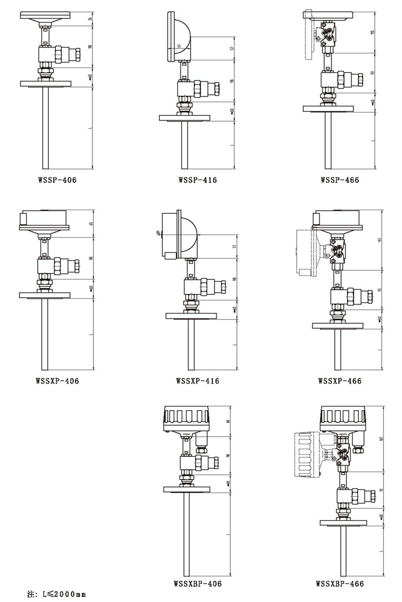 WSSX工業(yè)雙金屬溫度計（一體化型法蘭式）_http://www.sziloveyou.cn_雙金屬溫度計_第3張